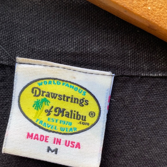 Amazing Drawstrings of Malibu black cotton chore coat— M - Picture 3 of 8